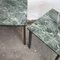 Brass and Green Marble Square Side Tables, 1980s, Set of 2 4