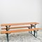 German Beer Hall Table and Benches Vintage Patio A, Set of 3 1