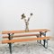 German Beer Hall Table and Benches Vintage Patio A, Set of 3, Image 2