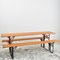 German Beer Hall Table and Benches Vintage Patio B, Set of 3 1