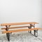 German Beer Hall Table and Benches Vintage Patio B, Set of 3, Image 1