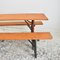 German Beer Hall Table and Benches Vintage Patio B, Set of 3 3