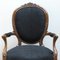 French Armchair with Black Upholstery, 1880s, Image 7