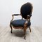 Französischer Sessel mit Schwarzem Bezug, 1880er 1