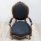 Französischer Sessel mit Schwarzem Bezug, 1880er 3
