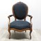 French Armchair with Black Upholstery, 1880s, Image 2