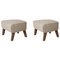 Beige and Smoked Oak Sahco Zero Footstool from by Lassen, Set of 2 1