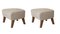 Beige and Smoked Oak Sahco Zero Footstool from by Lassen, Set of 2 2