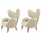 Beige Sahco Zero Natural Oak My Own Chair Lounge Chairs from by Lassen, Set of 2, Image 1