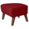 Red and Smoked Oak Raf Simons Vidar 3 My Own Chair Footstool from By Lassen, Image 1