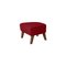 Red and Smoked Oak Raf Simons Vidar 3 My Own Chair Footstool from By Lassen, Image 2