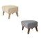 Blue and Natural Oak Sahco Zero Footstool from By Lassen, Set of 2 5
