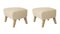 Sand and Natural Oak Sahco Zero Footstool from By Lassen, Set of 2 2