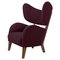 Maroon Raf Simons Vidar 3 Smoked Oak My Own Chair Lounge Chair from By Lassen, Image 1