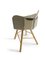 Striped Seat Ivory and Black Wood 3 Legs Tria Chair by Colé Italia, Image 7