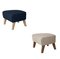 Grey and Natural Oak Sahco Zero Footstool from By Lassen 3