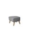 Grey and Natural Oak Sahco Zero Footstool from By Lassen 2