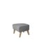 Grey and Natural Oak Sahco Zero Footstool from By Lassen, Image 2
