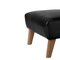 Black Leather and Smoked Oak My Own Chair Footstools from By Lassen, Set of 4 4