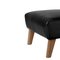 Poggiapiedi My Own Chair in pelle nera e quercia fumé di By Lassen, set di 4, Immagine 4