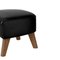 Black Leather and Smoked Oak My Own Chair Footstools from By Lassen, Set of 4, Image 5
