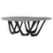 Schwarzbrauner skulpturaler G-Table Konsolentisch aus Stahl von Zieta 1