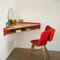 Red Wood 3 Legs Tria Chair by Colé Italia, Image 4