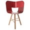 Red Wood 3 Legs Tria Chair by Colé Italia, Image 1