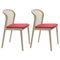 Red Beech Wood Vienna Chair by Colé Italia, Set of 2 1