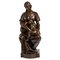 Braune patinierte The Mother Skulptur aus Bronze von Paul Dubois 1