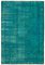 Vintage Turquoise Over Dyed Rug 1