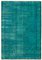 Vintage Turquoise Over Dyed Rug, Image 1