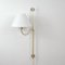 Mid-Century Swedish Adjustable and Articulating Brass Pole Wall Lights, 1950s, Set of 2, Image 3