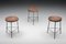 Indian Metal & Wood Chandigarh Stool by Pierre Jeanneret, 1960s, Image 5