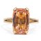 18 Karat Gelbgold Ring mit Orange Topas, 1960er 1