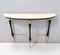 Ebonized Beech Console Table with Portuguese Pink Marble Top, Italy, 1950s 1