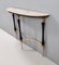 Ebonized Beech Console Table with Portuguese Pink Marble Top, Italy, 1950s 6