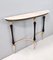 Ebonized Beech Console Table with Portuguese Pink Marble Top, Italy, 1950s 5