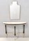 Ebonized Beech Console Table with Portuguese Pink Marble Top, Italy, 1950s 3