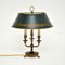 Lampe de Bureau Antique en Laiton et en Tôle, France 2