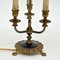 Lampada da tavolo antica in ottone e metallo, Francia, Immagine 4
