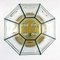 Large Mid-Century German Octagonal Flush Mount or Ceiling Lamp from Limburg, Germany, 1960s, Image 3