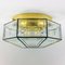 Large Mid-Century German Octagonal Flush Mount or Ceiling Lamp from Limburg, Germany, 1960s, Image 1