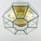 Large Mid-Century German Octagonal Flush Mount or Ceiling Lamp from Limburg, Germany, 1960s 2