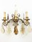 Italian Gold Leaf Metal and Faceted Crystal Sconces with Stars and Obelisks Decor, 1930s, Set of 2 8