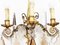 Italian Gold Leaf Metal and Faceted Crystal Sconces with Stars and Obelisks Decor, 1930s, Set of 2 5