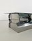 Vintage Italian Space Age Era Coffee Table in Chromed Metal and Glass 4