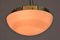 Lampada da soffitto vintage in ottone e vetro, Italia, anni '60, Immagine 6