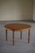 Danish Modern Round Dining Table in Solid Oak with Two Extensions, 1960s 8