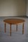 Danish Modern Round Dining Table in Solid Oak with Two Extensions, 1960s, Image 8